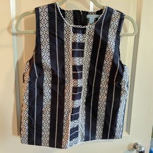 Draper James Navy Lacey Top